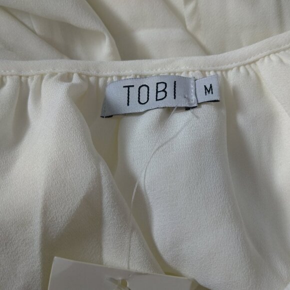 Tobi Women's Medium Long Sleeve Pullover Boho Embroidered Cuff Blouse V-Neck - Picture 7 of 8